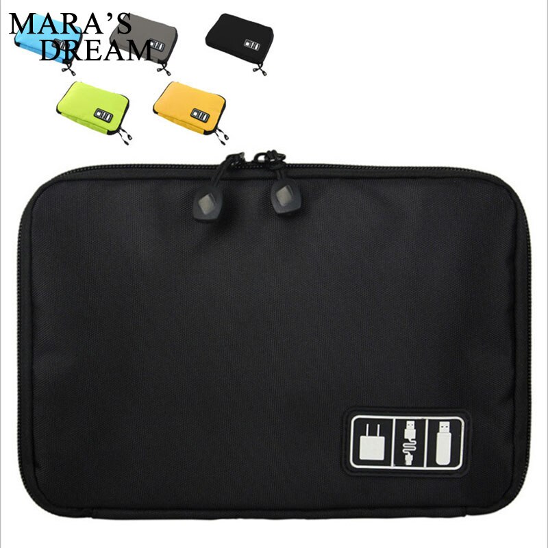 Mara's Dream Electronic Accessories Travel Bag Nylon Travel Organizer Line SD Card USB Cable Digital Device Bags