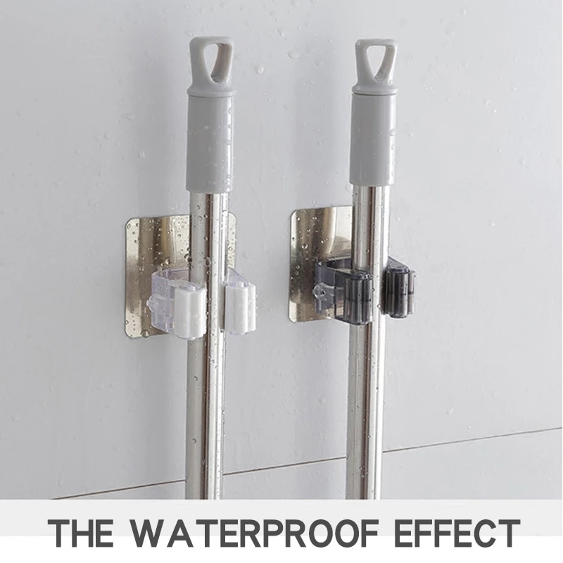 Lijm Multifunctionele Haken Wall Mounted Mop Organizer Houder Rackbrush Bezem Hanger Haak Keuken Badkamer Sterke Haken