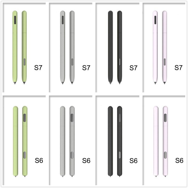 Simple business pencil case For Sam-sung Galaxy- Tab S6 S7 S-Pen Cover Cute Cartoon Tablet Silicone Pencil Case
