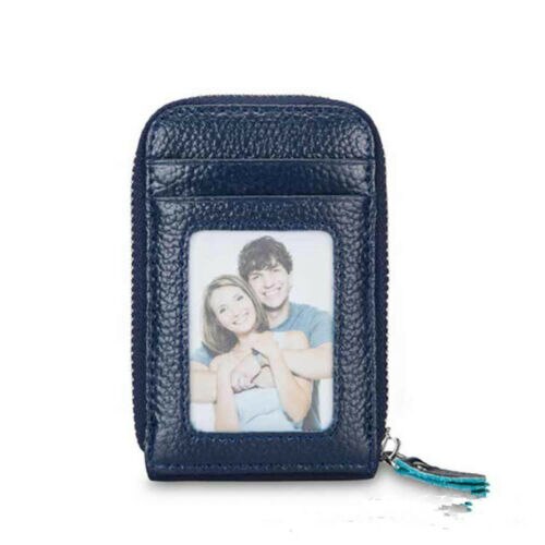 Vintage Vrouwen Mannen Unisex Mini Portemonnee Portemonnee Kaarten ID Houders Solid PU Lederen Portefeuilles: Blauw