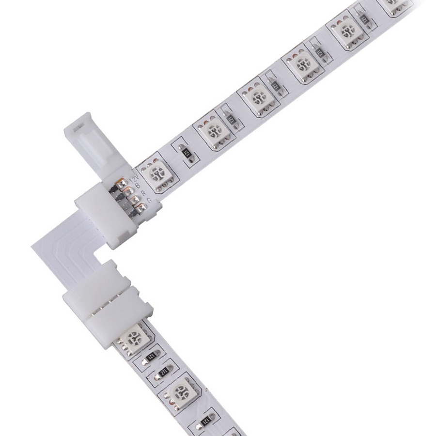 L-vorm 4 Pin 10mm LED Connector Strip Strip 4 Dirigent Haakse Hoek Quick Splitter Voor 5050 2835 3528 RGB led strip