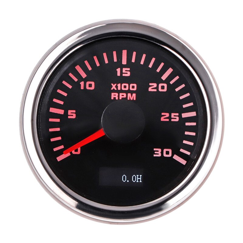 52MM Diesel Engine Tachometer 3000 RPM Tacho Meter LCD Digital Hour meter With Red Backlight 9-30V Tachometer For Motorcycle