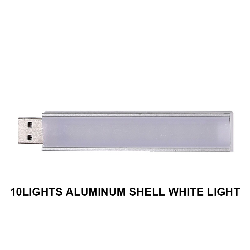Usb Plug Lamp Computer Mobiele Power Opladen Usb Kleine Boek Lampen Led Oogbescherming Leeslamp Kleine Ronde Licht Nacht licht: 10 Led White