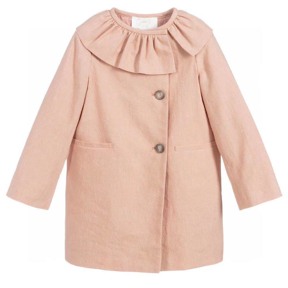 Försälja september höst vinter rosa jacka kappa outfits kläder överrock körsbärsmärke ytterkläder 2-12t