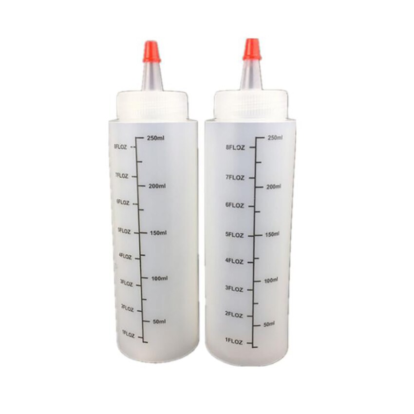 1pc 250ml plastik salat squeeze flaske hjem køkken gadget squeezes saucer olivenolie flasker med skala dressing salat værktøjer
