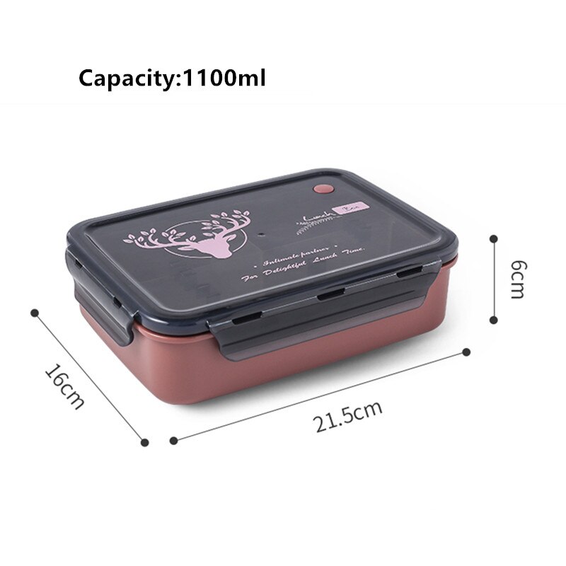 1100ml Portable Lunch Box Microwave Oven Bento Box Healthy Plastic Food Storage Container Lunchbox BPA Free