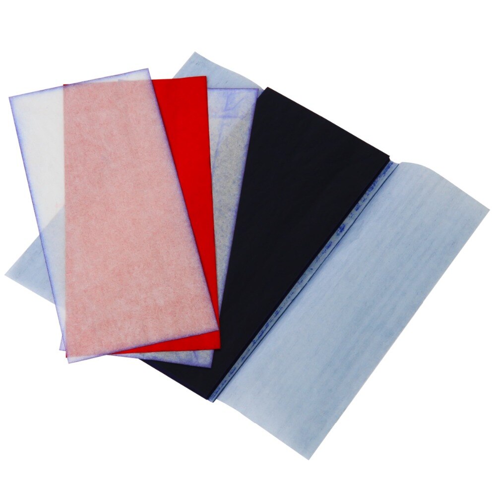 Deli 1pcs 9370 48K double side blue carbon paper 100 sheets/set financial supplies 8.5cm*18.5cm include three red sheets