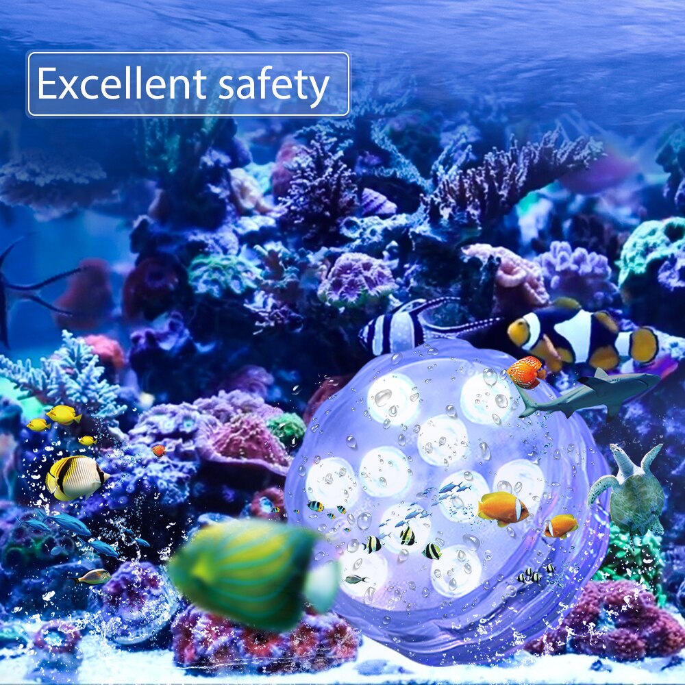 16 Corols LED Submersible Light For Garden Swimming Pool Battery Operaqted RGB IR Remote Controlled