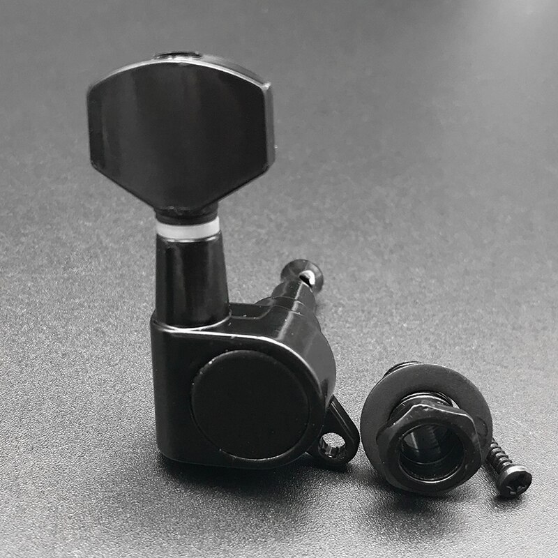 Stemmechanieken voor elektrische akoestische gitaar met vergrendeling, sleutel en sleutel.