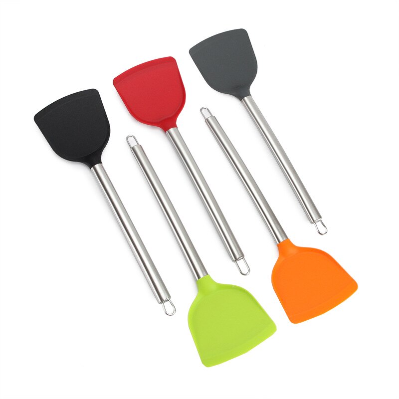 Veelkleurige Non-stick Koken Draaiers Spatel Hittebestendig Lepel Scoop Turner Flexibele Keuken Koken Gereedschap
