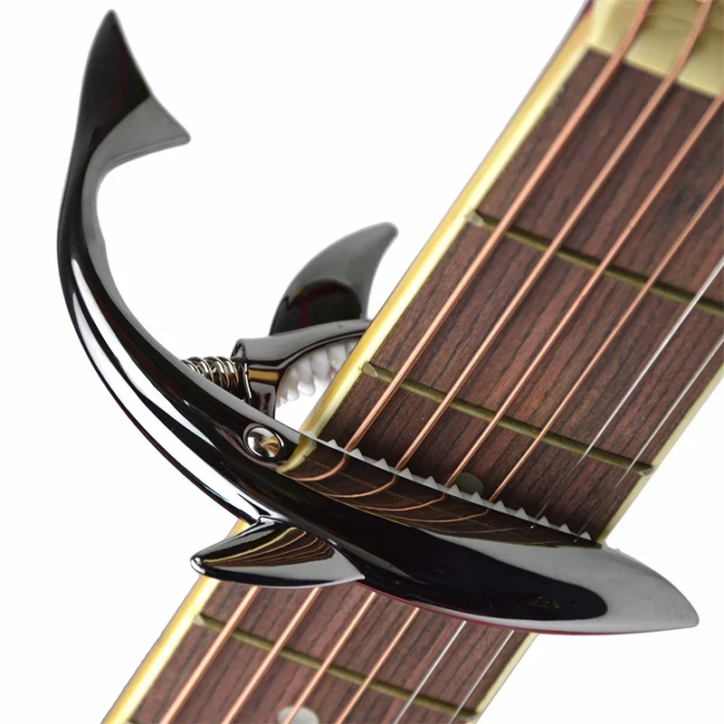 Capodastre de guitare requin en métal, alliage de Zinc de , Clip à changement rapide, pont de guitare basse, accessoires d'instruments à cordes