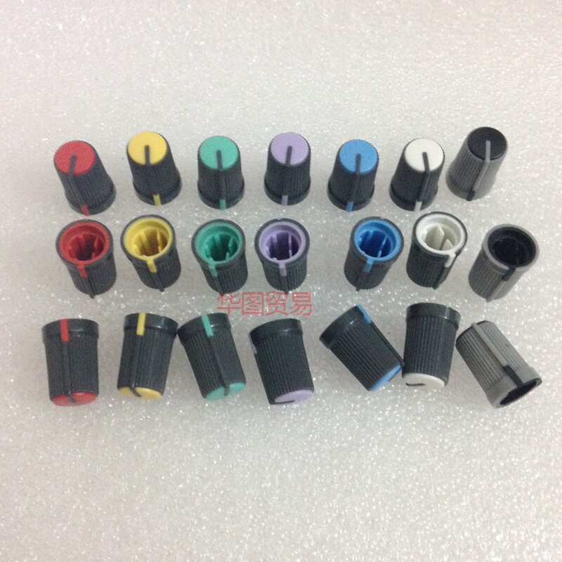 7pcs Soundcraft LX7 Mixer Potentiometer Knob Cap Switch Knob Cap / D Hole / half-axis Rotary Potentiometer knobs caps