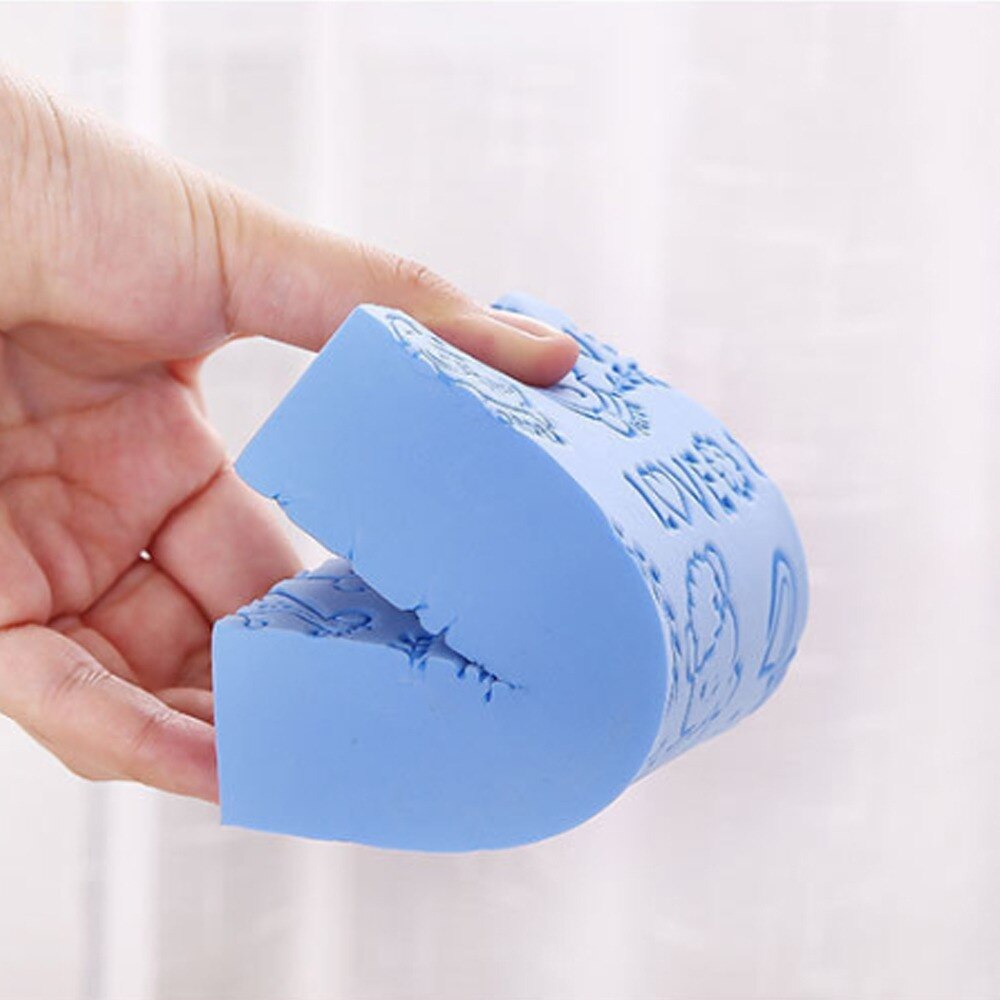 Esponja de baño para eliminar la piel muerta, producto para eliminar la piel muerta, limpieza con estampado de dibujos animados, para ducha, absorbente de agua, herramientas de baño para bebés