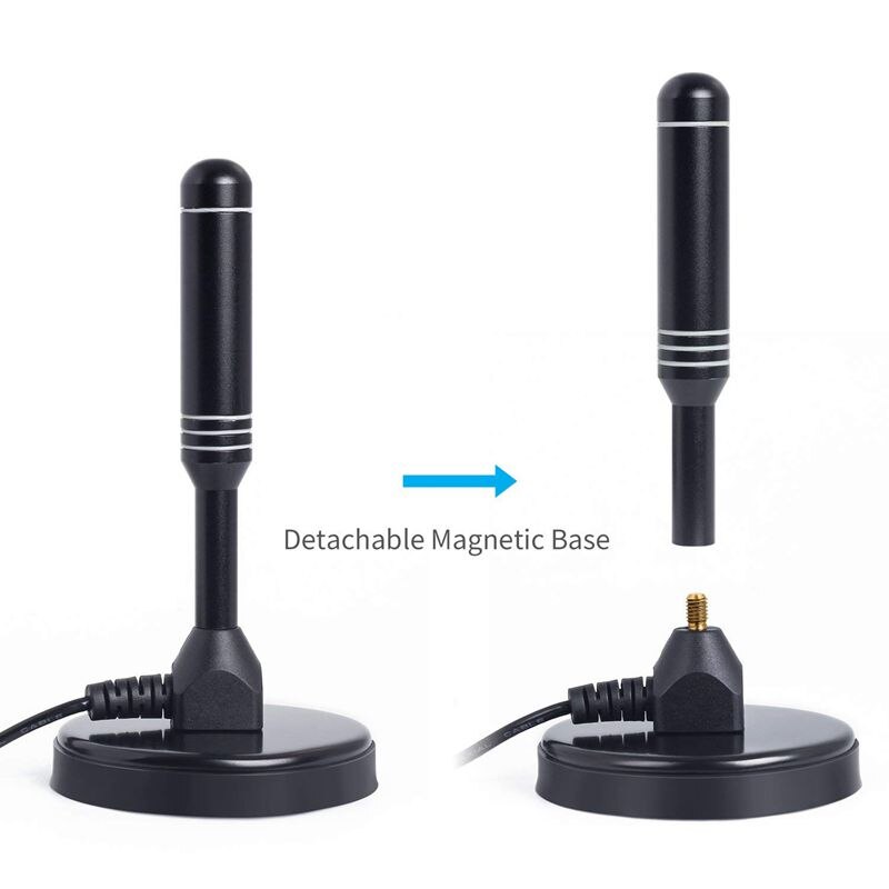 DTA240 High Gain Digital TV Aerial - Portable Indoor/Outdoor Digital Antenna for USB TV Tuner / ATSC Television / DAB Radio -