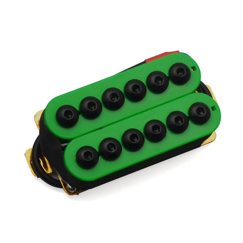 Adjustable Metal Double Coil Electric Guitar Pickups Humbucker Punk Green