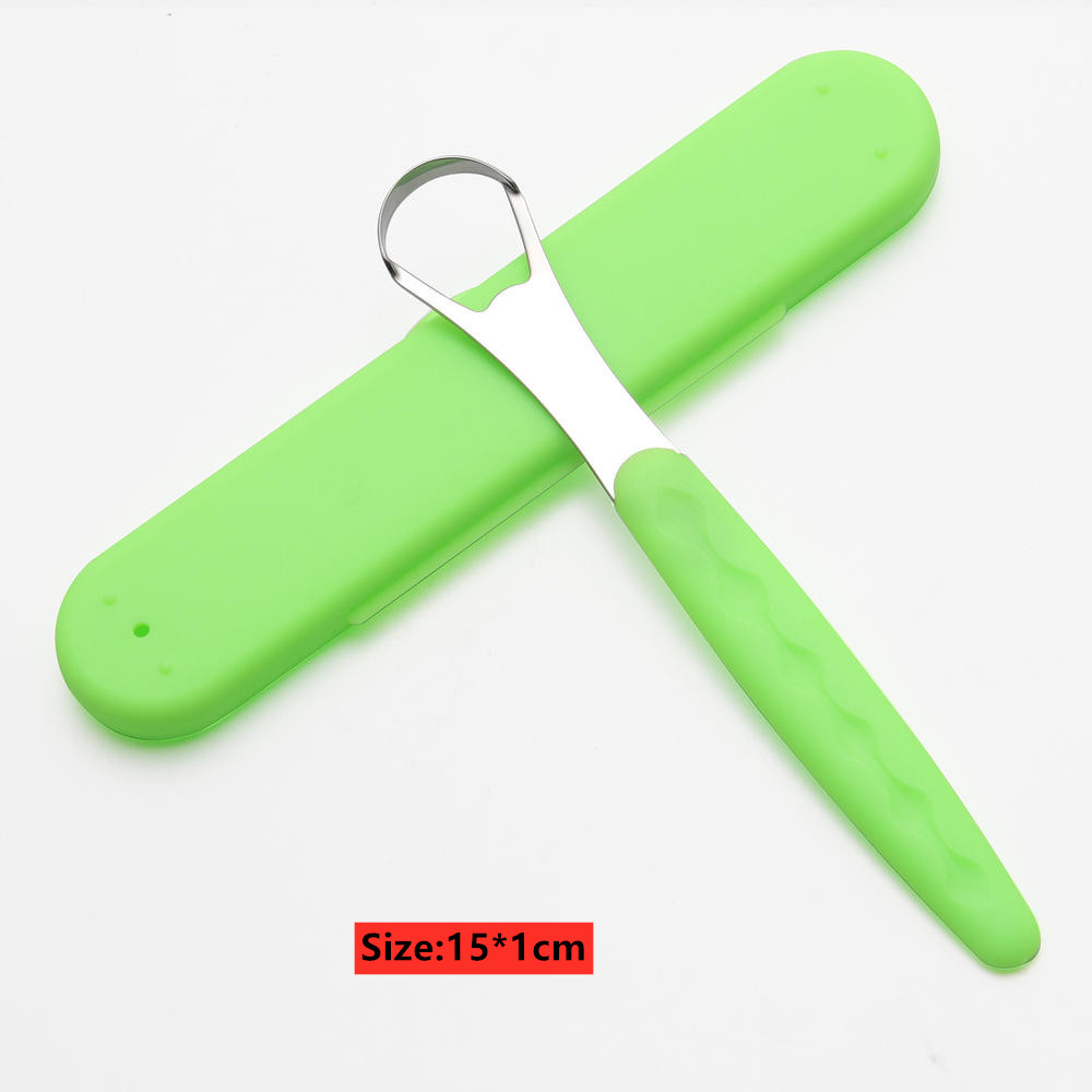 6 Colors Tongue Scraper Tongue Cleaner Handle Tongue brush Plastic Scraper Tounge Oral Mouth Hygiene Dental Care: A3