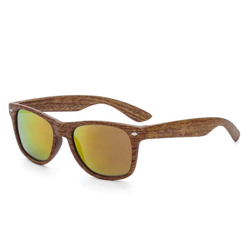 Wood Grain sunglasses polarized UV400 brand Male driving glasses sunglasses men #PS001: orange