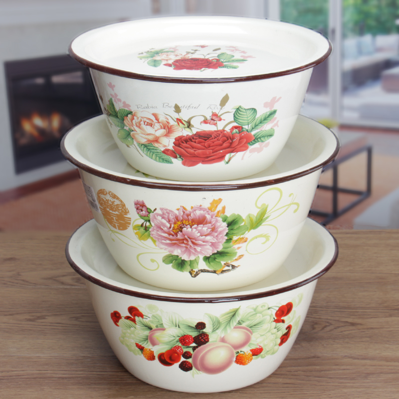 Nowa zagęszczona emalia płaska pokrywa umywalka emaliowana z pokrywą robić pogłębienia basenu smalec umywalka kluska wypełnienie umywalka przykrywka robić filiżanki