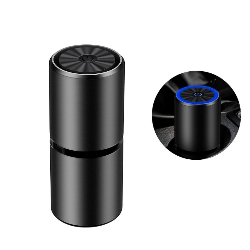 Mini Car Air Purifier Portable Negative Ion Purifiers USB for Car Home Office: Black