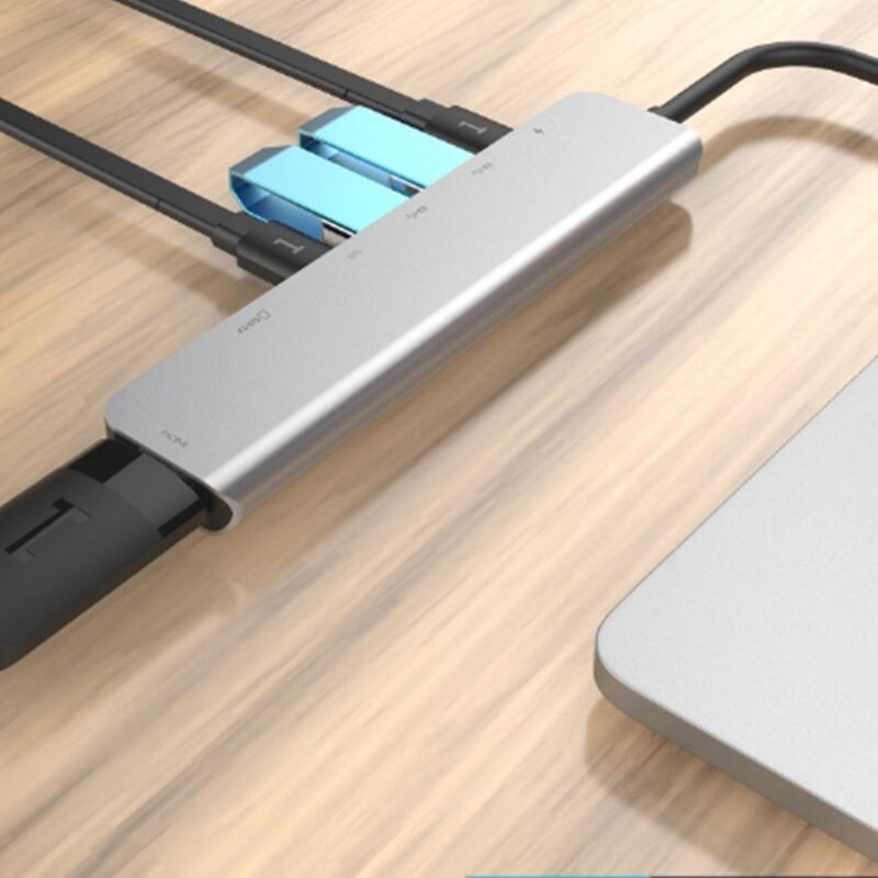 7 in 1 USB-C di Tipo centro-C attracco stazione 4K HDMI/SD/TF PD centro Carica lettore di Schede di Multiporta Adattatore per Mac libro