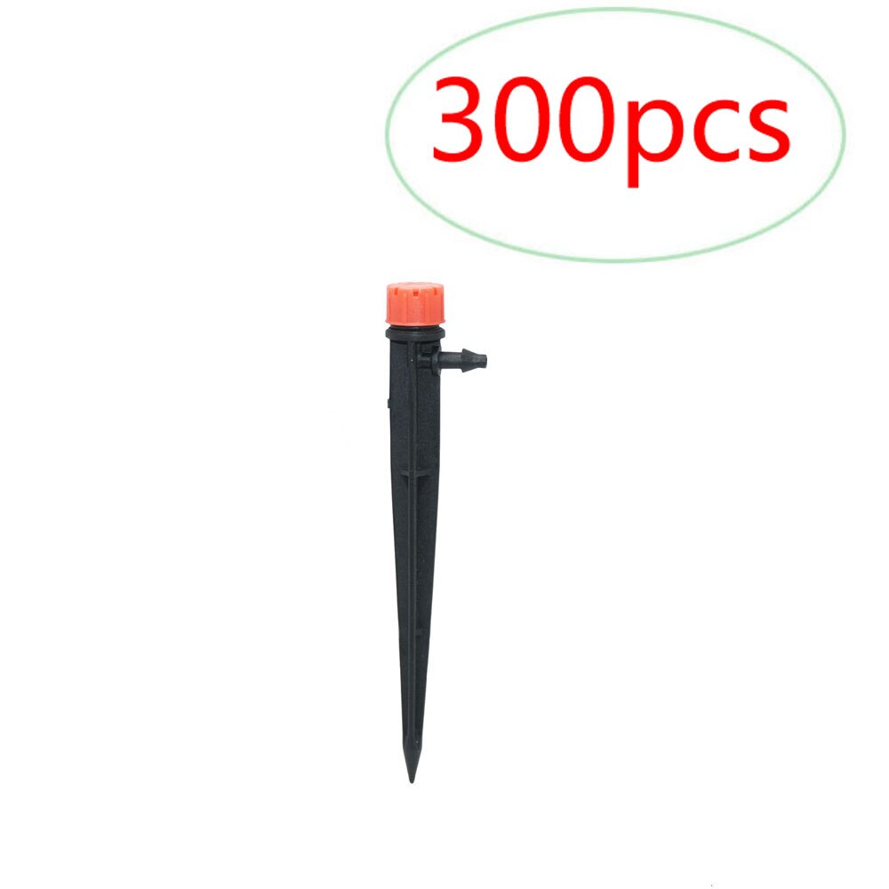 1/4" Hose Drip Irrigation System 360 Degree Adjustable 8 Hole Sprinkler Kit Garden Watering Inserting Ground Micro Flow Dripper: 300pcs