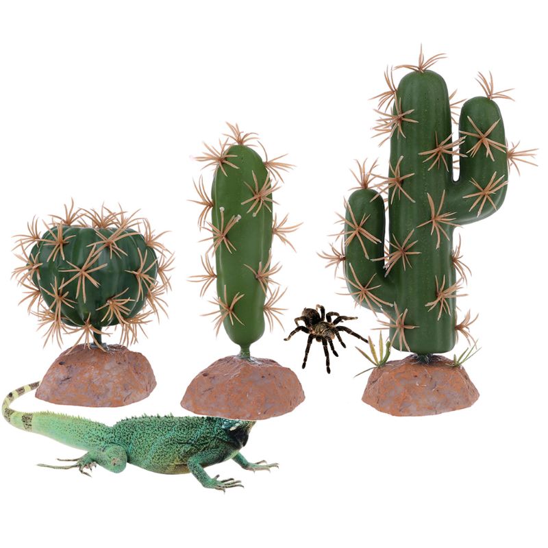 Plantas de Terrario de plástico verde de Habitat de los Reptiles para el adorno del jardín en casa de los anfibios