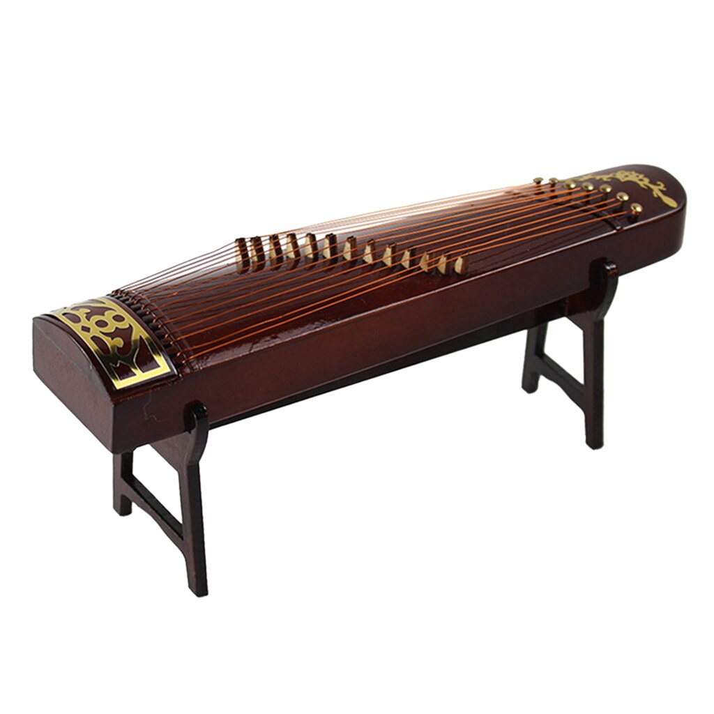 1/12 Scale Miniatures Chinese Zheng Zither Koto Model for Dollhouse Decoration