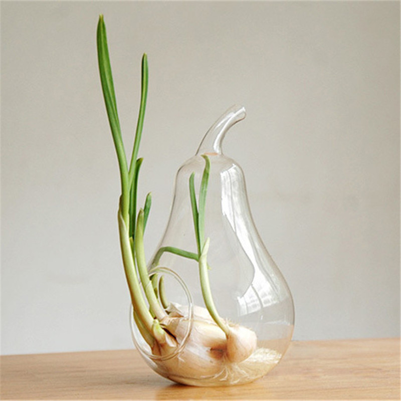 Appel Peer Fruit Planter Tafelblad Vaas Glas Plant Bloem Terrarium Decor Container Hydrocultuur Pot Thuis Bruiloft Decoratie