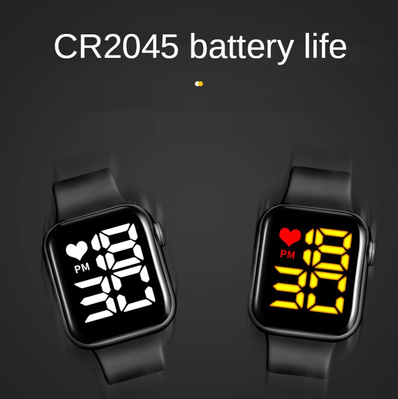 The square big apple touch screen LED electronic watches sports students LED watch