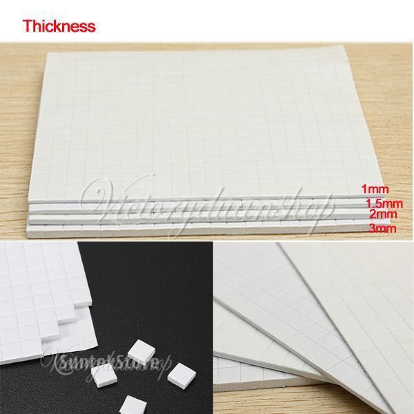 4 Sheet DOUBLE SIDED ADHESIVE FOAM PADS STICKY FIXERS FOR CARD MAKING 1/2/3mm Festival Party Supply Home Decoration