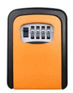 Outdoor Safe Key Box Key Storage Organizer With 4 Digit Wall Mounted Combination Password Keys Hook Organizer Boxes: Orange