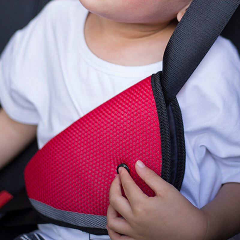 Bilsikkerhedsbæltejusteringsenhed babybarnbeskytter dækker skulderjusteringspude trekant sikkerhedssele