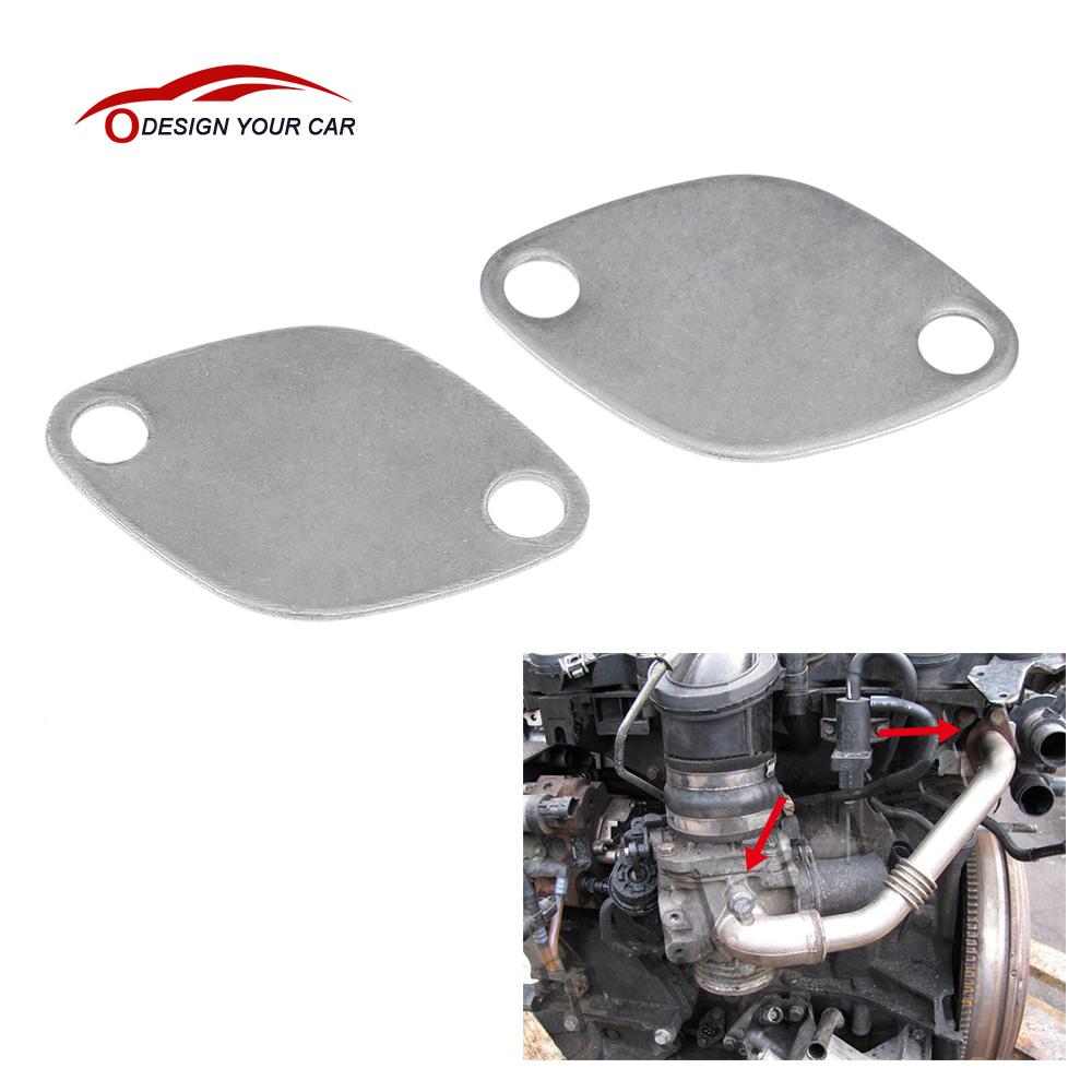 KKmoon Pair of EGR Valve Blanking Block Plates Kit for RENAULT ESPACE LAGUNA MASTER TRAFIC VAUXHALL MOVANO 2.2 2.5 dCi