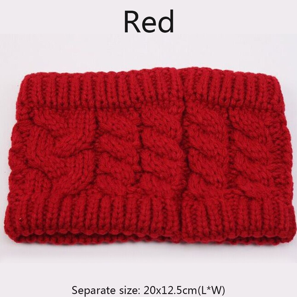Vrouwen Gebreide Hoofdband Winter Warmer Hoofd Wrap Haarband voor Dames acryl Gehaakte Mode Haarband hoofd wrap Accessoires: Wine Red