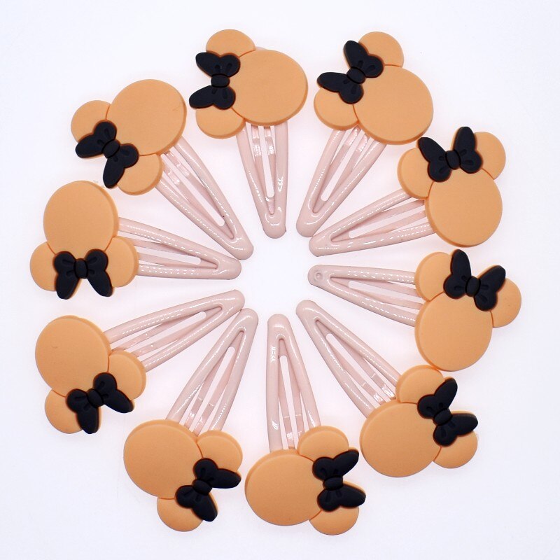10 stuks schattige meisjes haarspelden in de vorm van een muis en een konijntje in de vorm van een kinderhaaraccessoire, haarspeldjes en haarclips, souvenir: 9