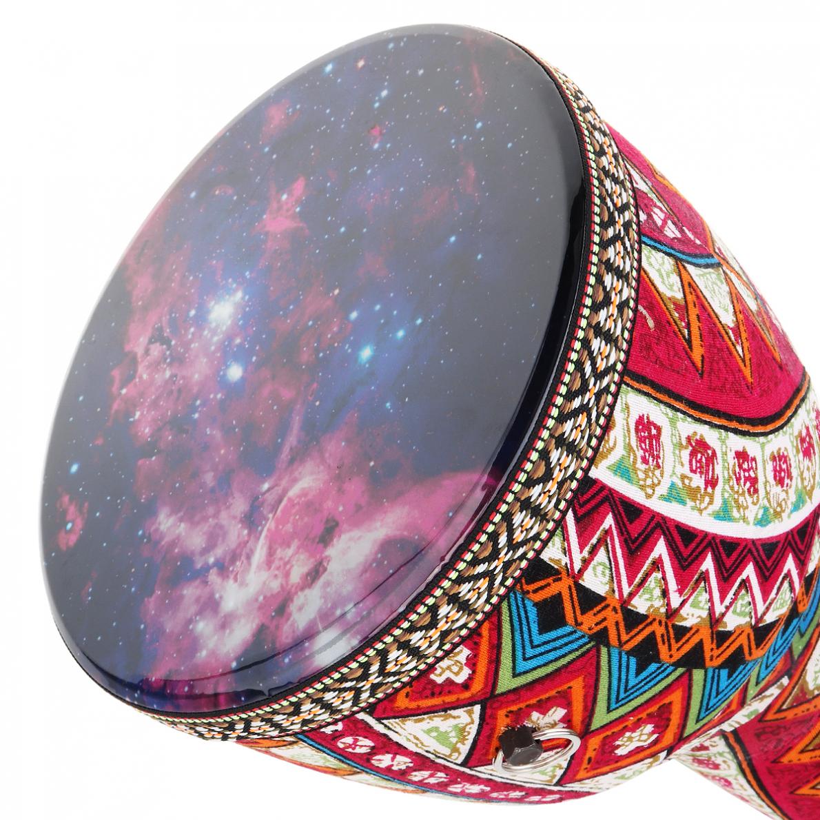 8 Inch African Djembe Drum Colorful Cloth Art ABS Barrel PVC Starry Sky Skin Children Hand Drum