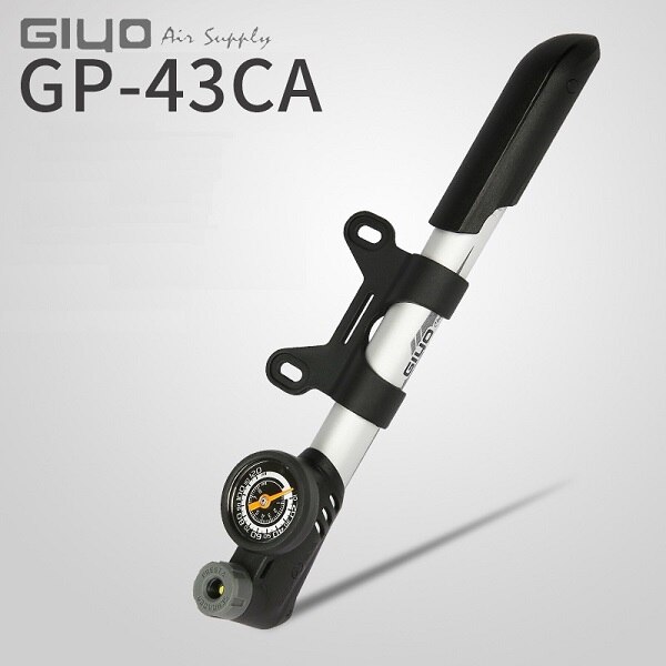 Giyo Smart Valve Cycling Mini Hand Pump Schrader Presta MTB Road Bike Clever Valve Inflator Bicycle 120psi T-handle with Gauge: Default Title