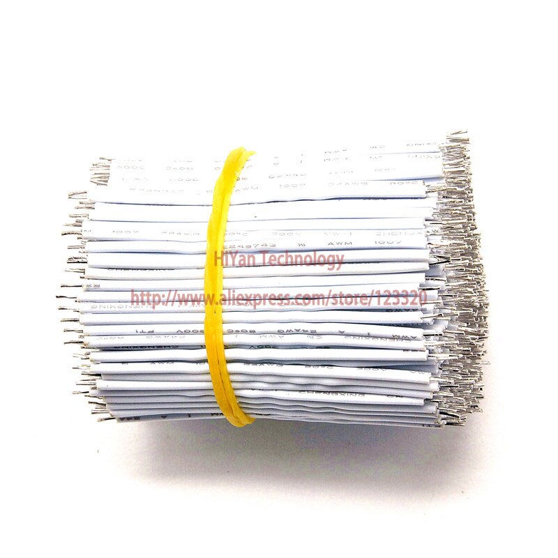 (50pcs/lot) 20cm 200mm 24AWG Colors Double Tinned Tin Plated Electronic Copper Wire Jumper Wire Cable Easy to Welding: White 20CM 50pcs