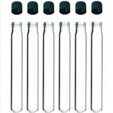 10pcs 20x150mm 30ml Screw Tube Glass Serological Test Tube Screw Cap With Silicon Rubber Liners Autoclavable, All Size Available