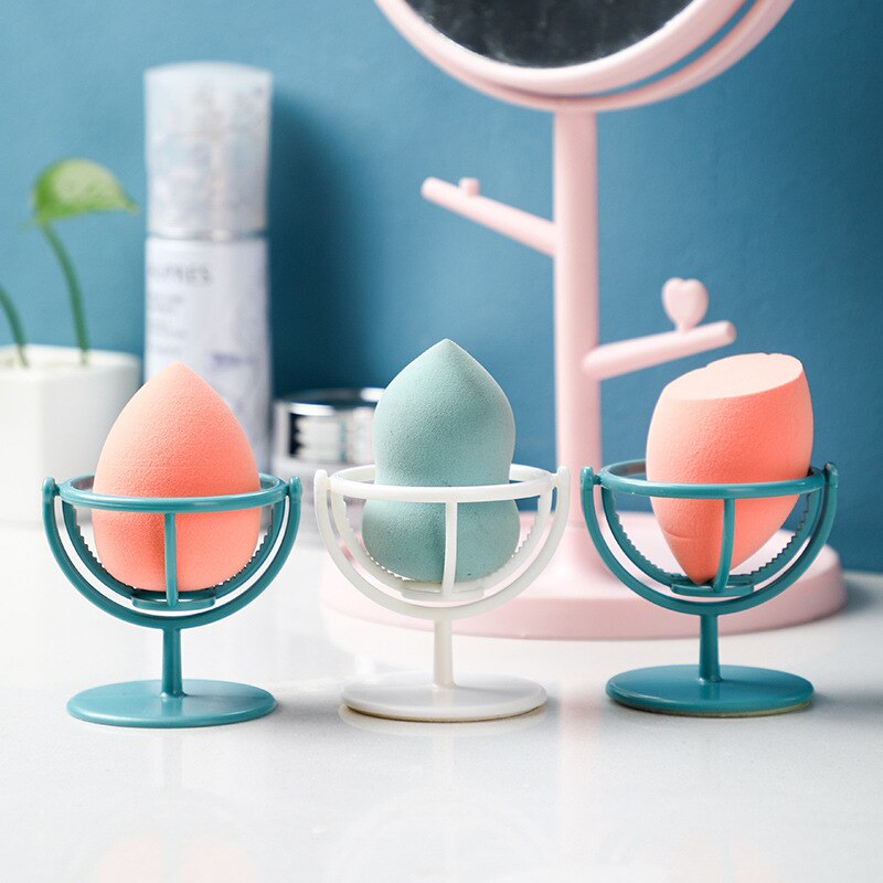Estante de secado de esponja de maquillaje, soporte para esponjas de belleza de colores, giratorio, montado en la pared, 1 ud.