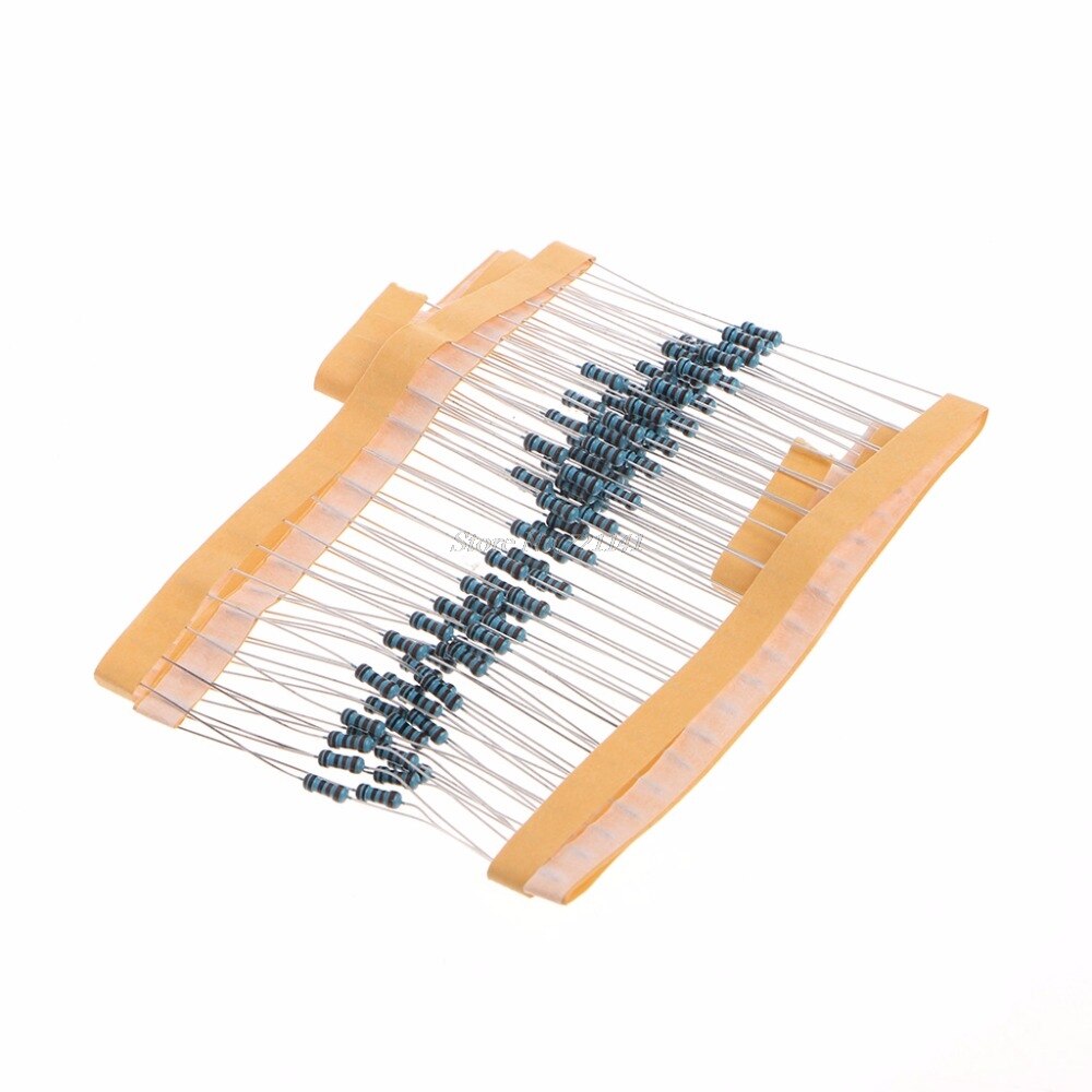 100 Pcs 1k ohm 1/4W Metal Film Resistor 1kohm 0.25W 1% Metal Film Resistors