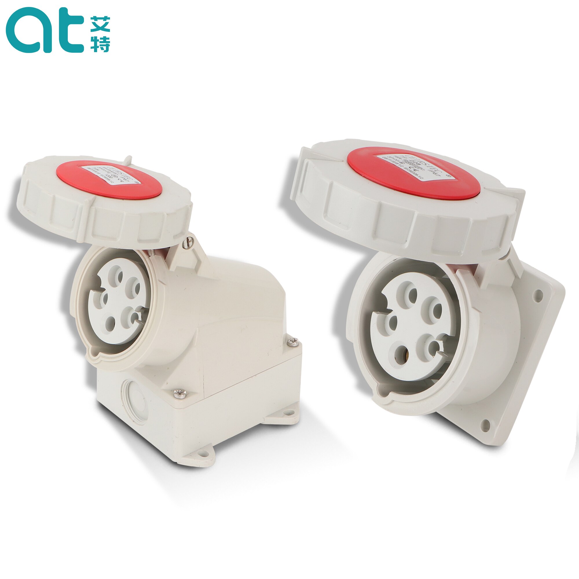 IP67 Waterproof Industry Power Socket 3 4 5 Pin 16A 32A Surface Mounted and Panel Mounted