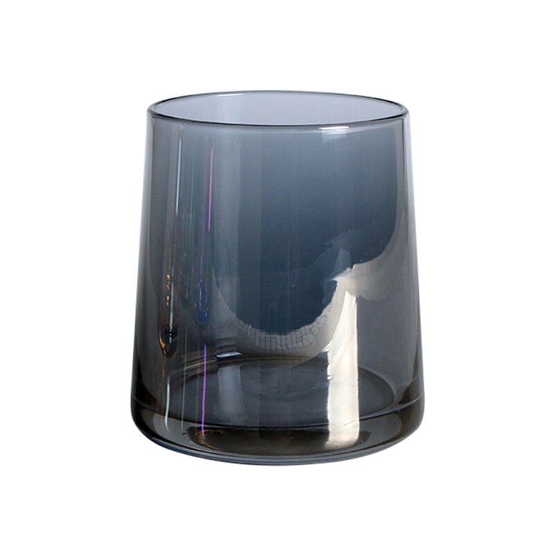 Rainbow Glass Cup Breakfast Milk Tea Coffee Juice Wine Cup Crystal Transparent Glass Cup Wine Beverage Glasses: B