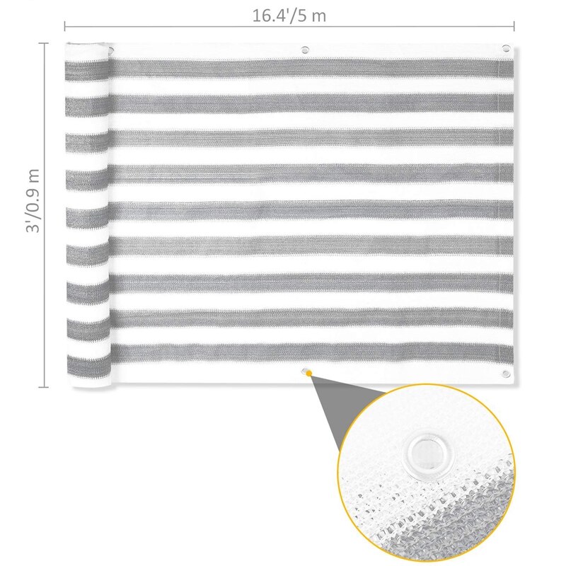 Zaun Privatsphäre Sn, 0,9 Mx 5M Ft Grid Zaun Windschutzscheibe Veranda, Outdoor, Garten, Terrasse, balkon Sonnenblende, UV Schutz, Weath