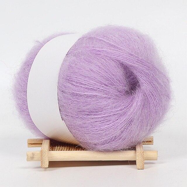 25G Zachte Dunne Mohair Garen Voor Breien Trui Fijne Pluche Wol Haak Garen Hand Geweven Garen Fiber Licht effen Kleur: 6