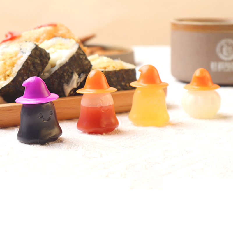 Lunch Bento Soy Sauce Box Container with Dropper Cute Plastic Condiment Dispenser Mini Salad Tomato Sauce Bottle: Transparent