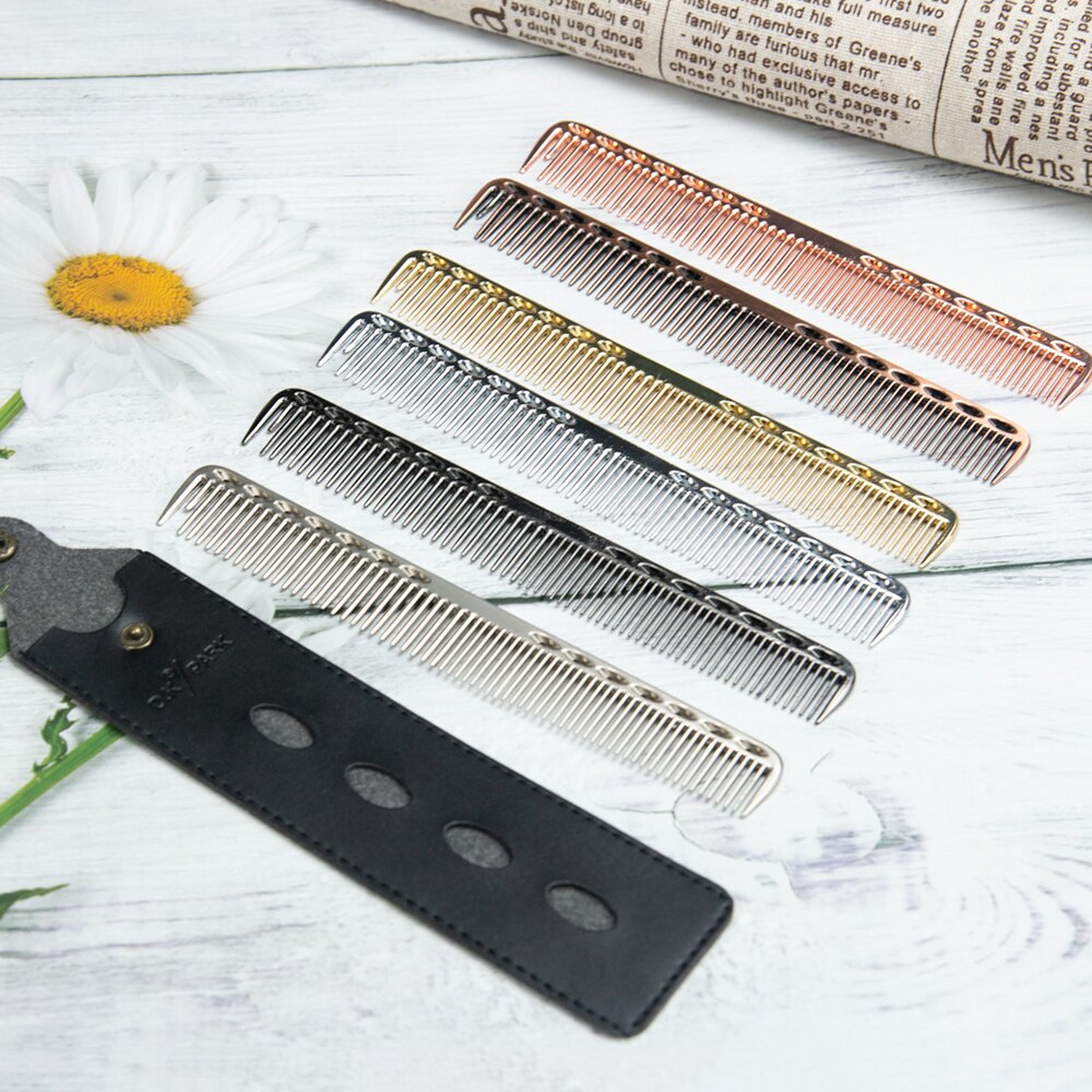 1 Pc Stainless Steel Hair Comb Hair Salon Hairdressing Combs Hair Cutting Dying Comb 2 In 1 Small Size