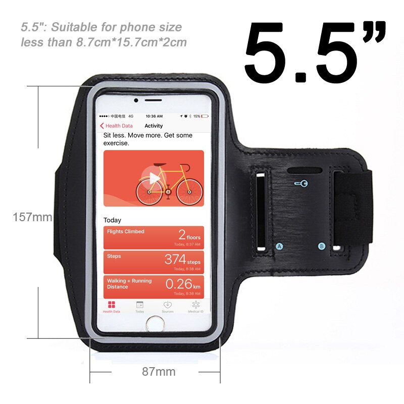 HORUG Waterproof Sports Phone Armband For iPhone xs max Running Armband Case Holder For Phone On Hand Mobile Brassard Telephone