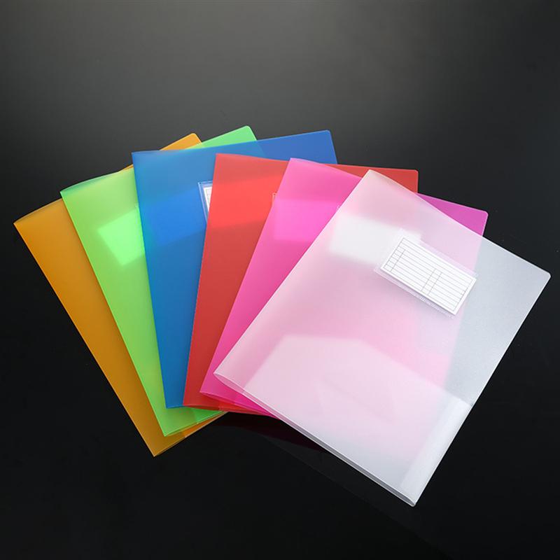 6pc A4 Paper File Folder Transparent PP Document Bags for School Supplies and Office Accessories Paper Organizer Random Color