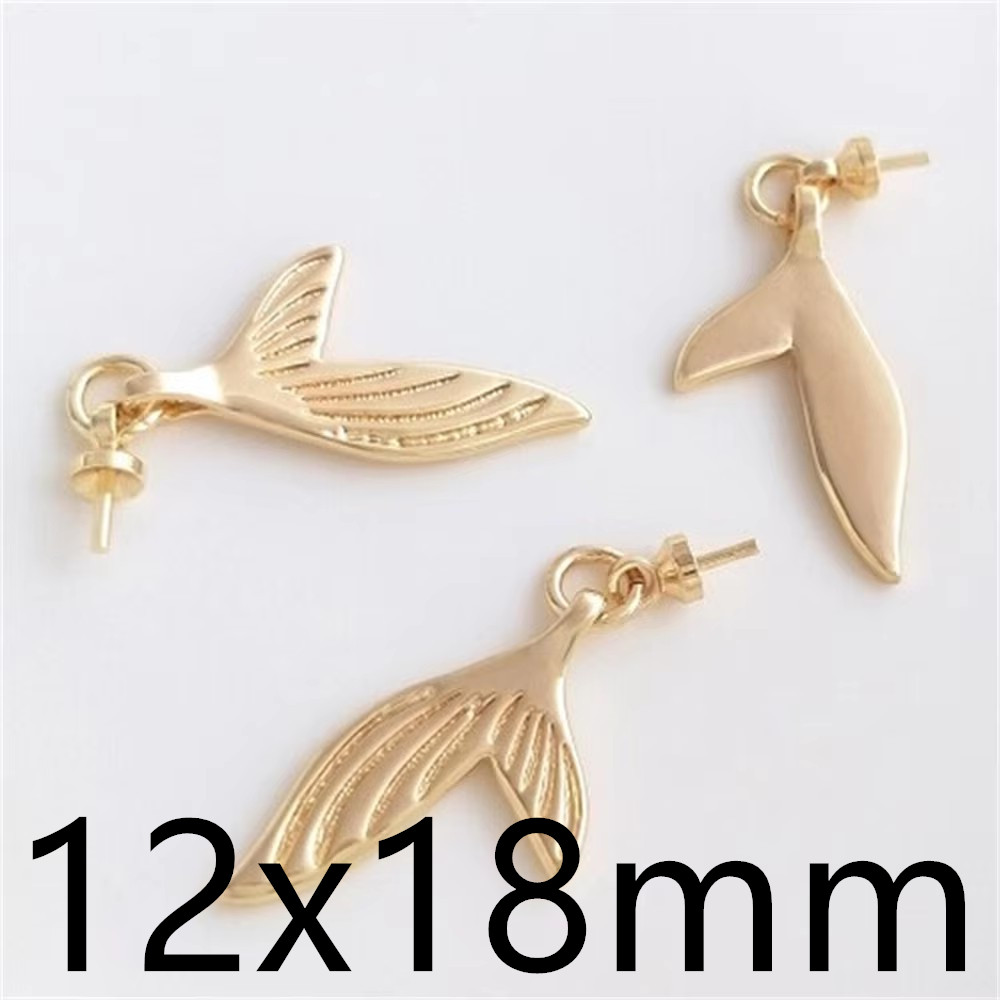 14K Vergulde Walvis Zeemeermin Staart Hanger Diy Hand Armband Sleutelbeen Ketting Oorbellen Hanger Accessoires: Antique Copper Plated